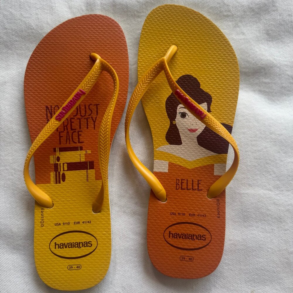 Havaianas Disney Princess Belle Flip Flops NEW